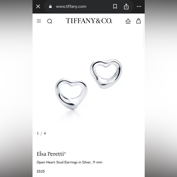 Tiffany & Co. Elsa Peretti Open Heart Bracelet and Earring Set - Picture 7 of 7